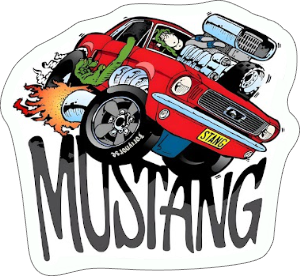 mustang printed sticker