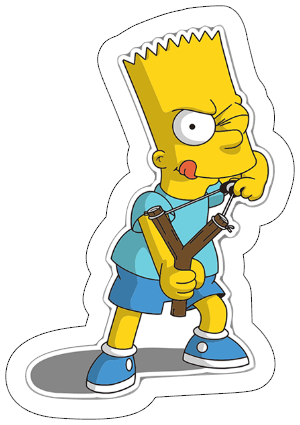 bart simson vinyl sticker