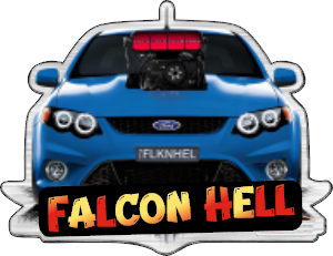 falcon hell printed sticker
