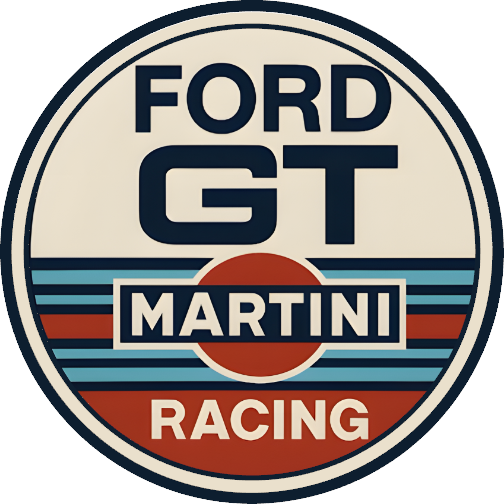 ford gt martini printed sticker