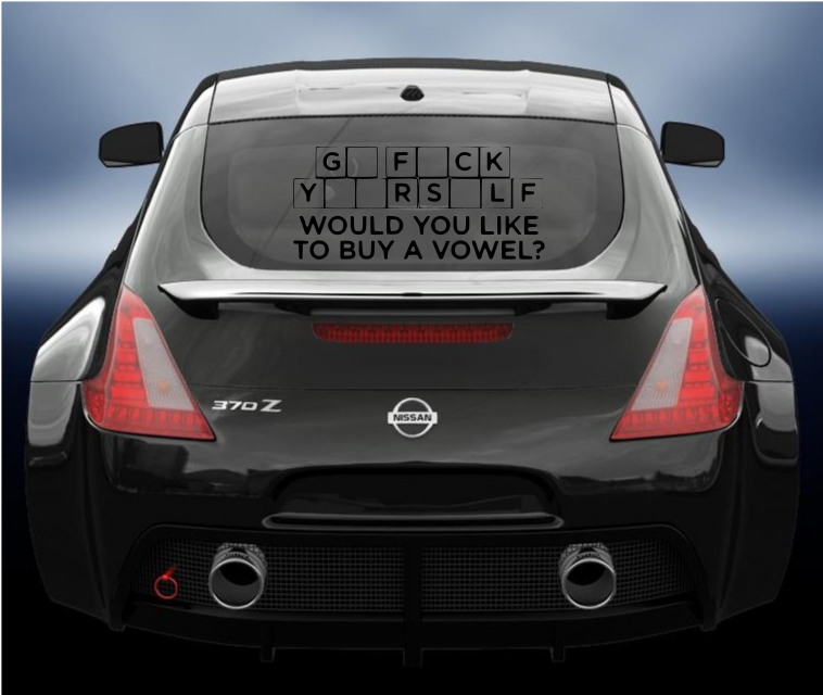 Would you like to buy a vowel vinyl car sticker