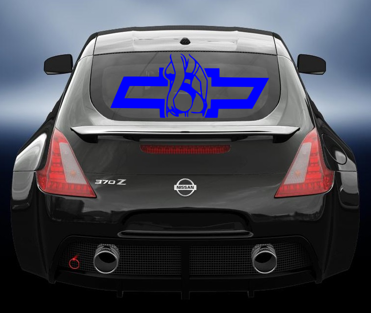 Chev badge girl vinyl decal/sticker
