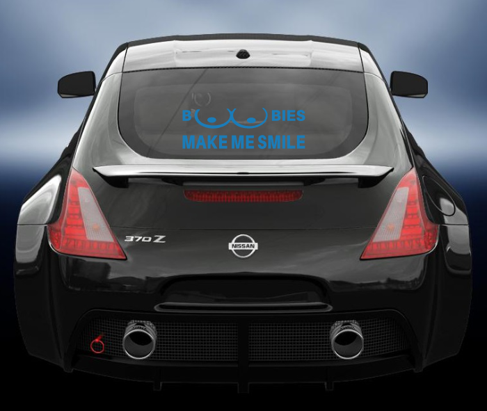 Boobies make me smile Vinyl Decal/sticker