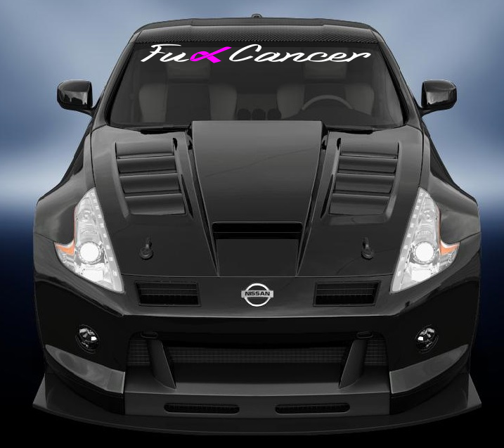 Fuck-Cancer Windscreen vinyl Banner