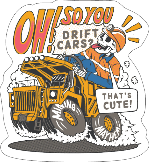 oh so you drift cars vinyl sticker