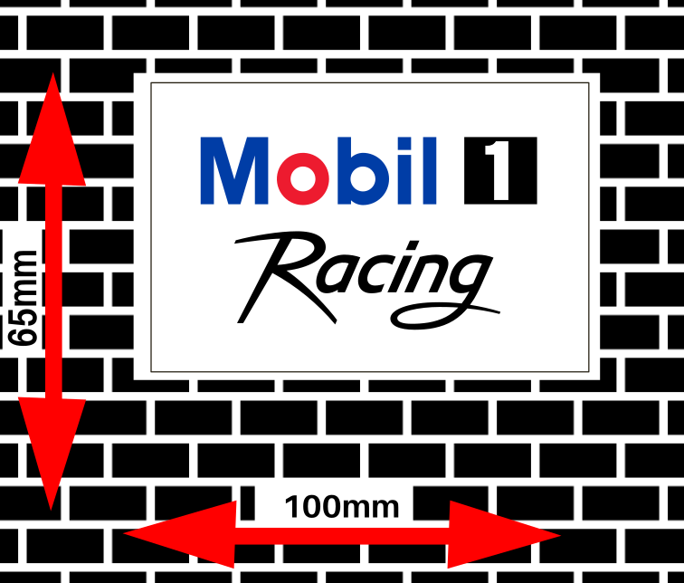 Mobil Racing 1 vintage/retro Sticker
