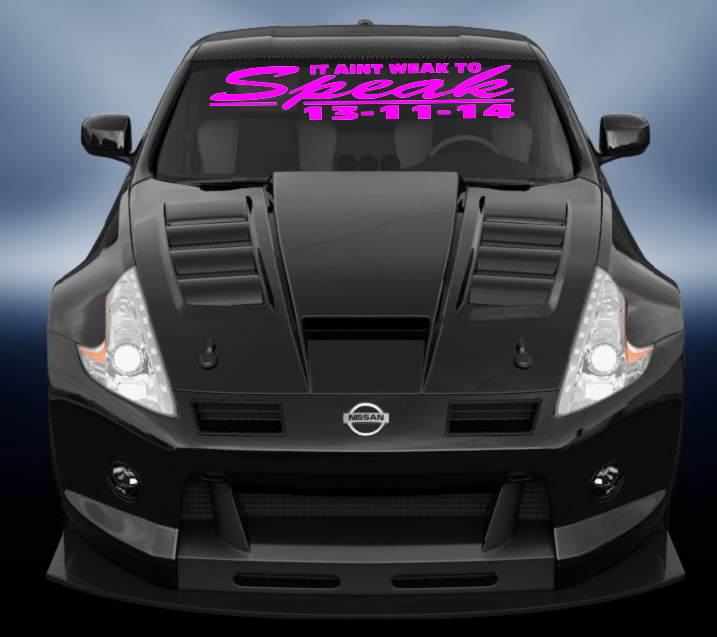 it aint weak to speak banner