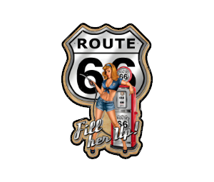 Route 66 fill her up vintage/retro Sticker
