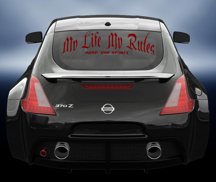 My Life My Rules vinyl sticker/decal