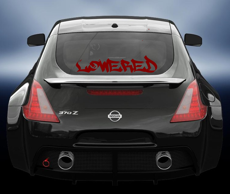 Lowered vinyl sticker