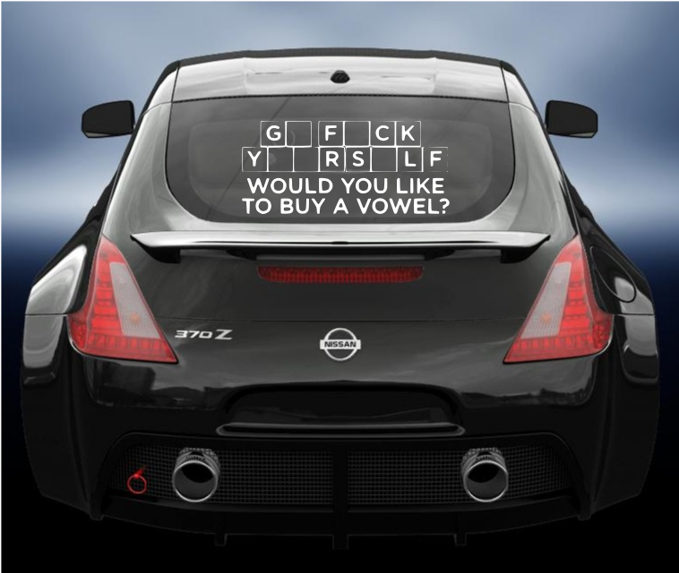 Would you like to buy a vowel vinyl car sticker