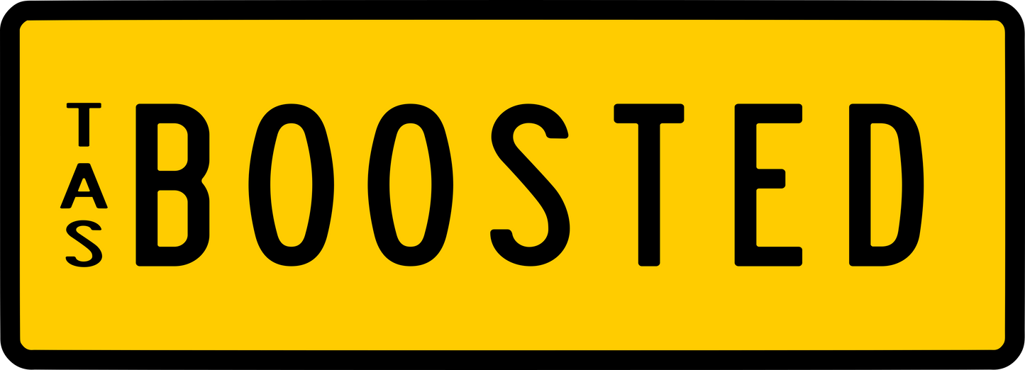 Printed Number Plate Standard Australian size any text colour combination available