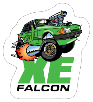 xe falcon printed sticker