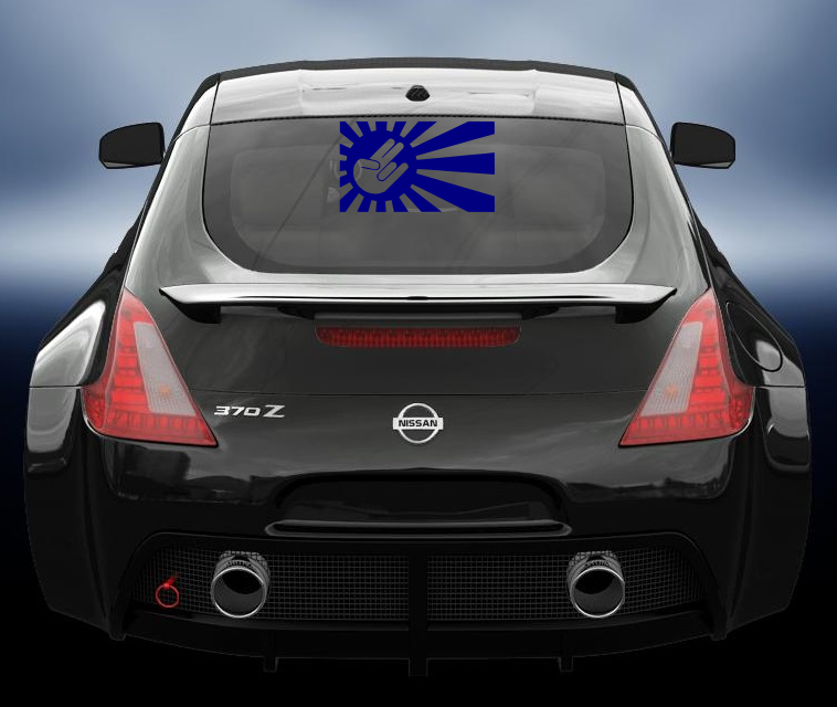 JDM rising sun flag sticker