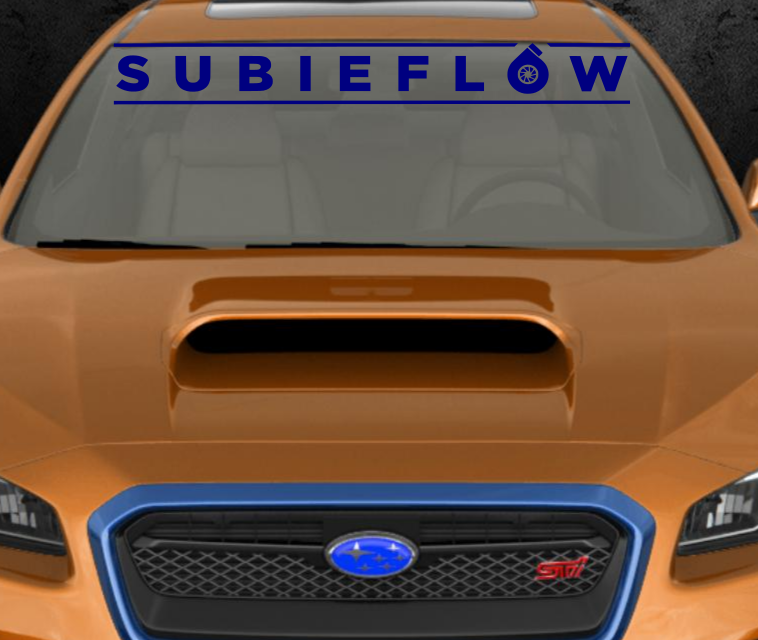 Subieflow vinyl windscreen banner