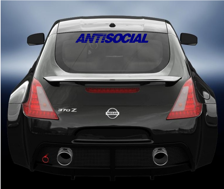 Anti Social vinyl sticker/decal