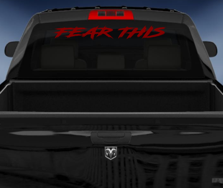 Fear this 4wd vinyl car sticker decal