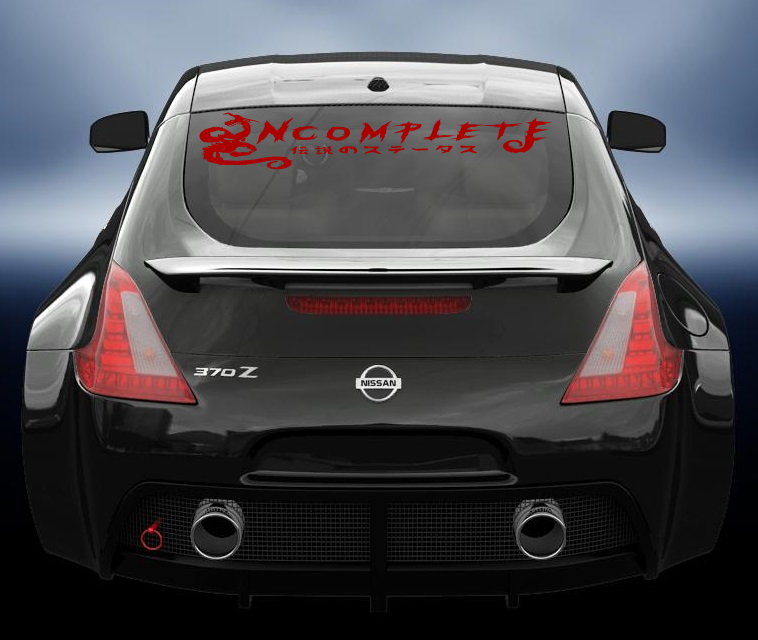 Incomplete dragon jdm style vinyl decal