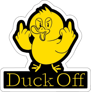 duck off  vinyl sticker