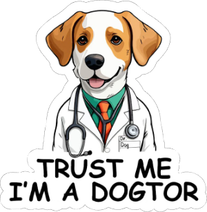 trust me im a dogtor vinyl sticker