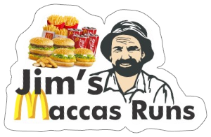 jims maccas runs vinyl sticker