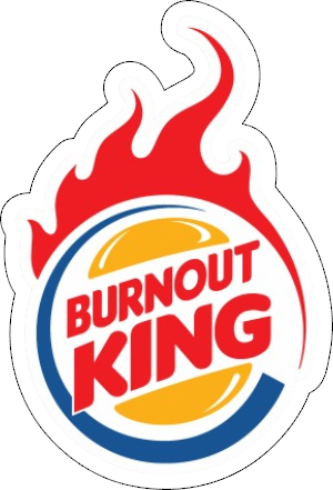 burnout king vinyl sticker