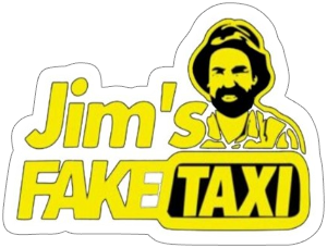 jims fake taxi vinyl sticker
