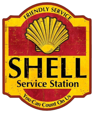 shell service station vinyl sticker
