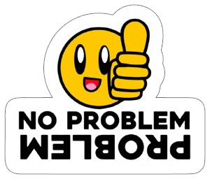 no problem problem vinyl sticker