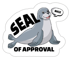 seal of approval vinyl sticker