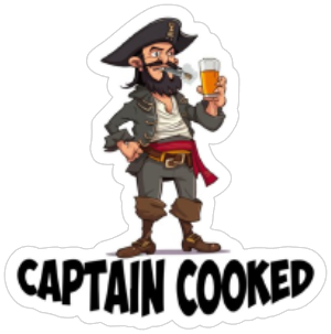 captain cooked vinyl sticker
