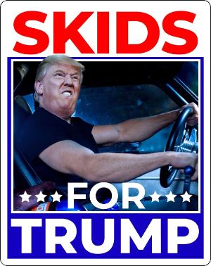 skids for trump vinyl sticker