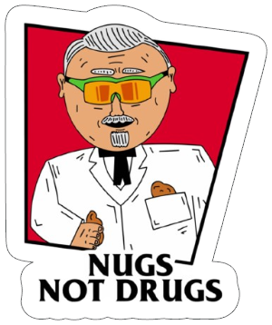 nugs not drugs vinyl sticker