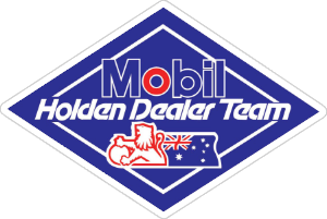 mobil holden dealer team triangle vinyl sticker