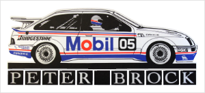 mobil peter brock bumper sticker