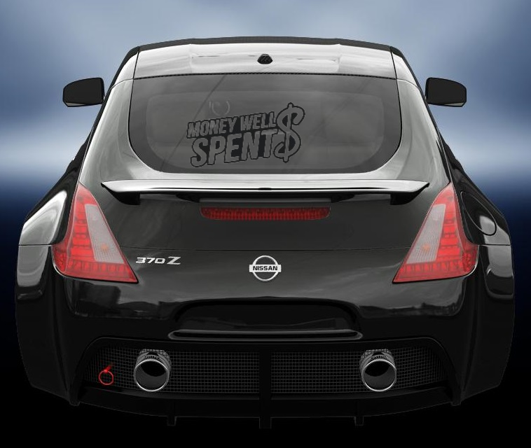 Money well spent vinyl car sticker