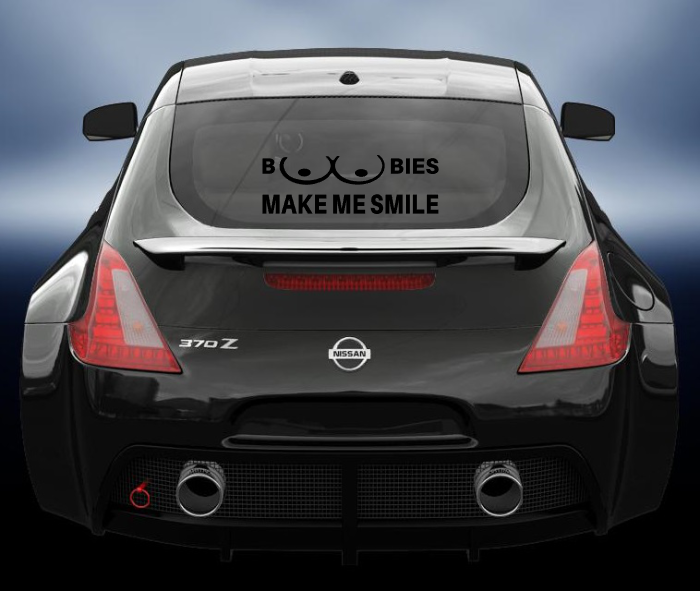 Boobies make me smile Vinyl Decal/sticker