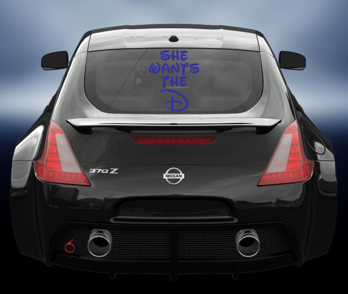 She Wants The D Vinyl Decal