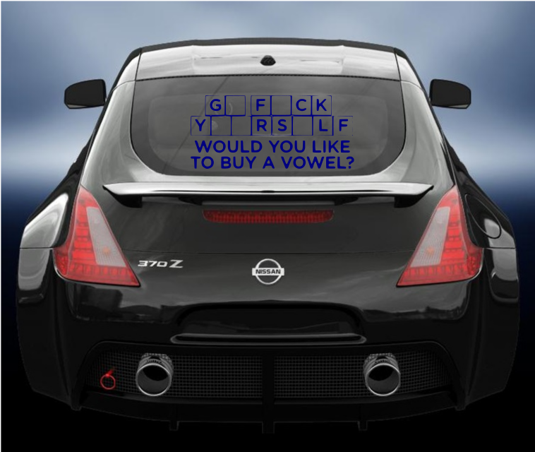 Would you like to buy a vowel vinyl car sticker