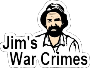 jims war crimes vinyl sticker