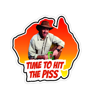 time to hit the piss Vinyl Sticker