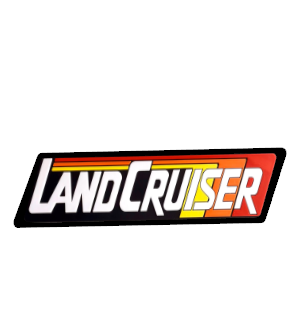 landcruiser retro rectangle Sticker