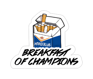 Winnie blues breakfast of champions Vinyl Sticker