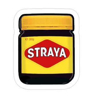 Straya vegemite Vinyl Sticker
