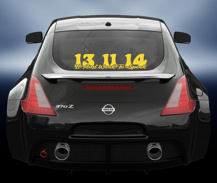 it aint weak to speak 2 vinyl Decal