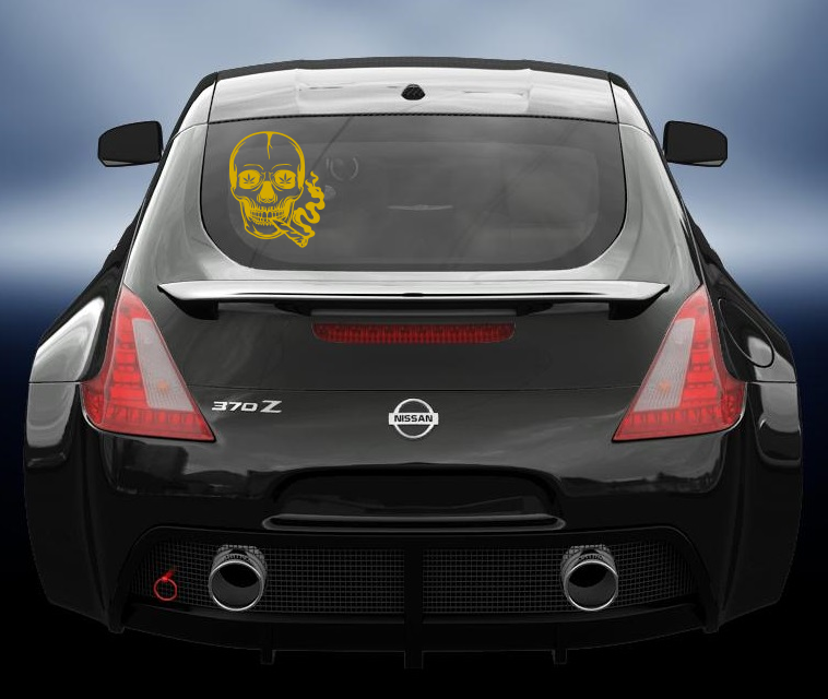 Smoking Skeleton vinyl decal