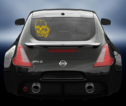 Smoking Skeleton vinyl decal