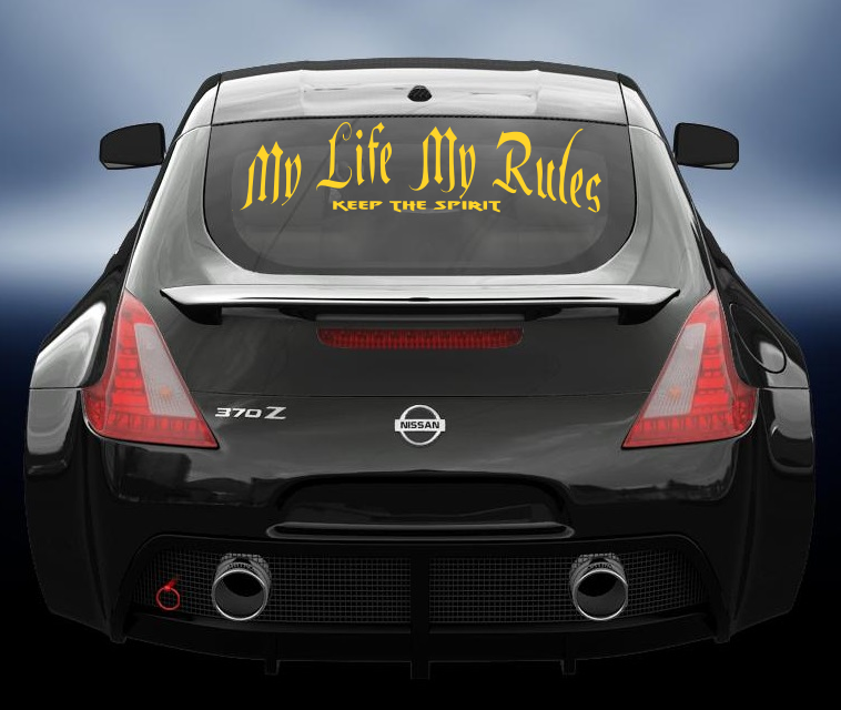 My Life My Rules vinyl sticker/decal