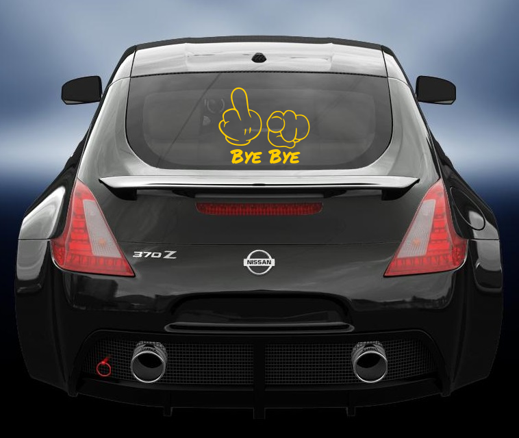 Bye Bye vinyl decal