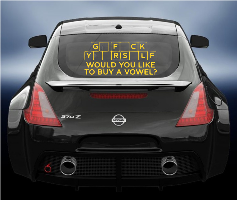 Would you like to buy a vowel vinyl car sticker